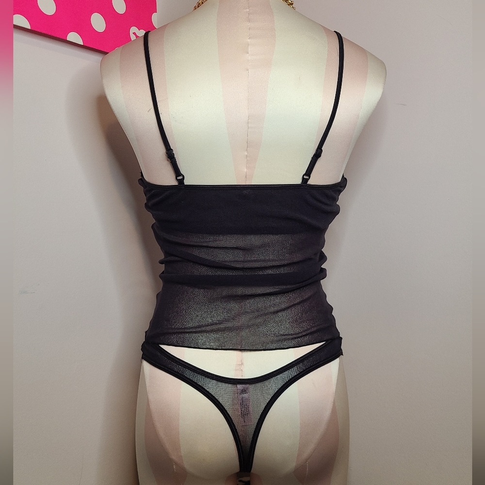 Victoria's Secret Y2K Mesh Cami/ Panty Set Size M 🖤 - Picture 6 of 9